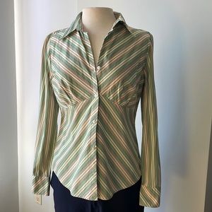 Ann Taylor fitted button down long sleeve shirt. Size 12